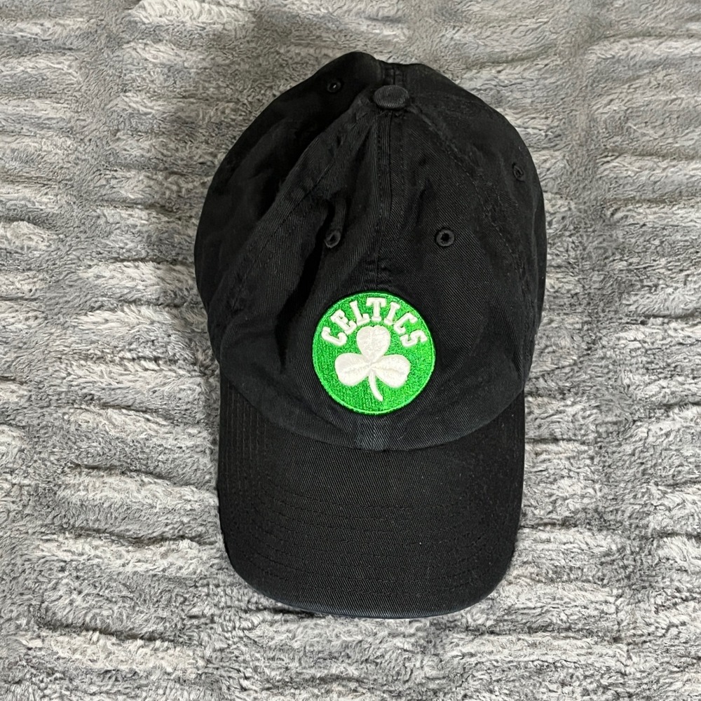 47 Brand Boston Celtics Black Adjustable Dad Hat Shamrock Patch NBA Cap AP997‎